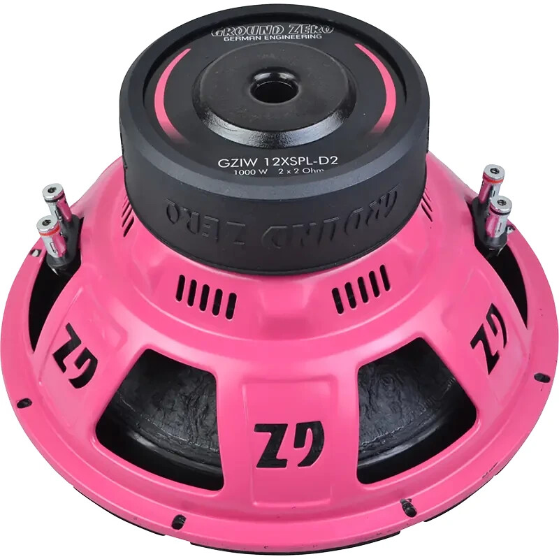Ground Zero Gziw 12XSPL-D2 Pink Basový reproduktor do auta 30 cm 1000 W Spl