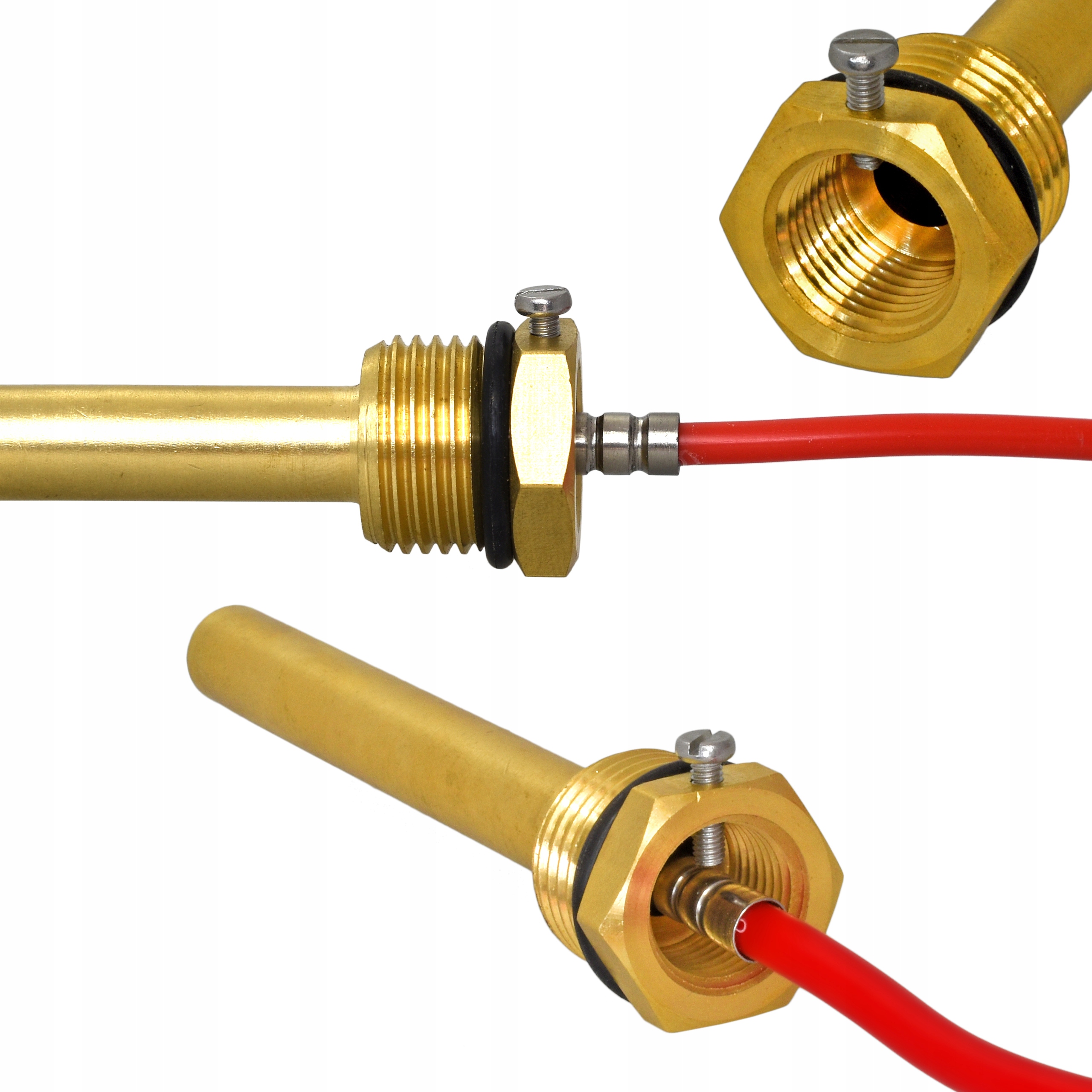 Osłona czujnika mosiężna Kapilara 1/2" 100mm-Zdjęcie-0