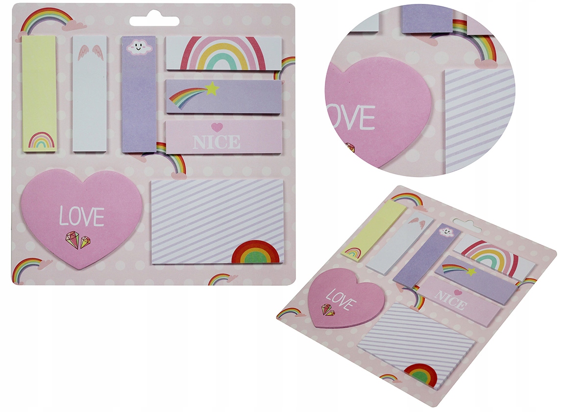 KOLOROWE KARTECZKI SAMOPRZYLEPNE MEMO 200 sztuk