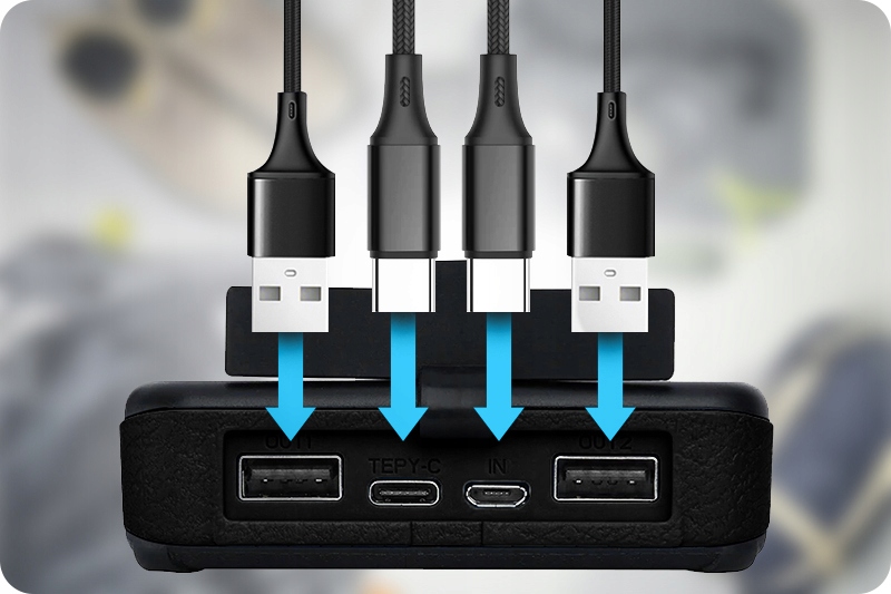 TURYSTYCZNY POWER BANK 16000mAh INDUKCYJNY PANELAMI SOLARNYMI+BRANSOLETKA Moc 15 W