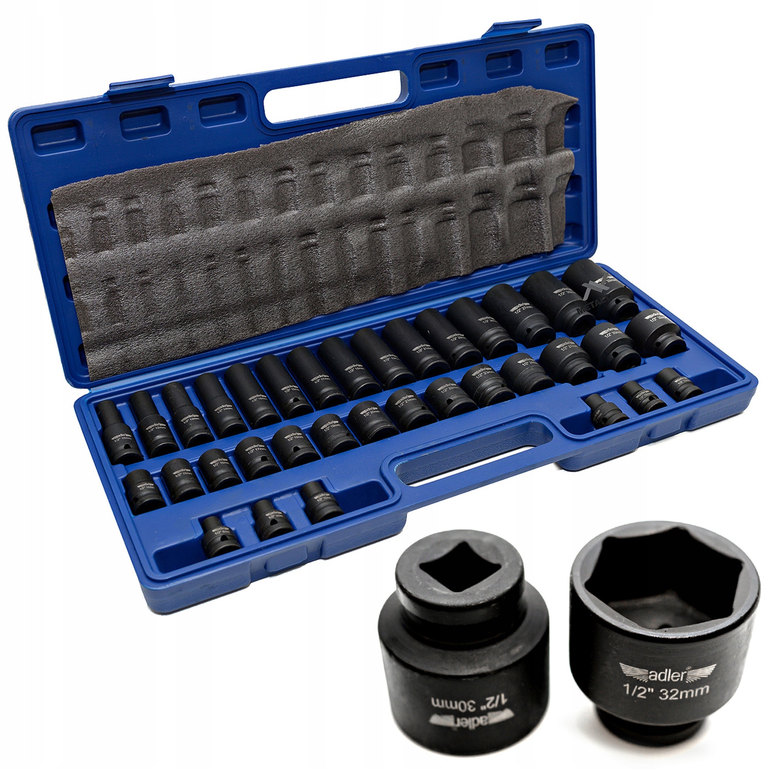 

Adler Komplet Nasadek Nasadka Udarowych 1/2 35 szt