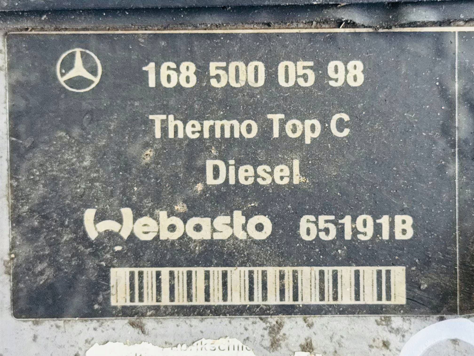 WEBASTO MERCEDES W168 1685000598, 65191B heating POSTOWOJE