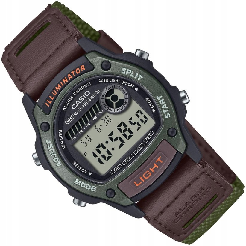 Malé Digitální Sportovní Hodinky Casio W-220HF-3AVEF S Podsvícením Na Řemínku