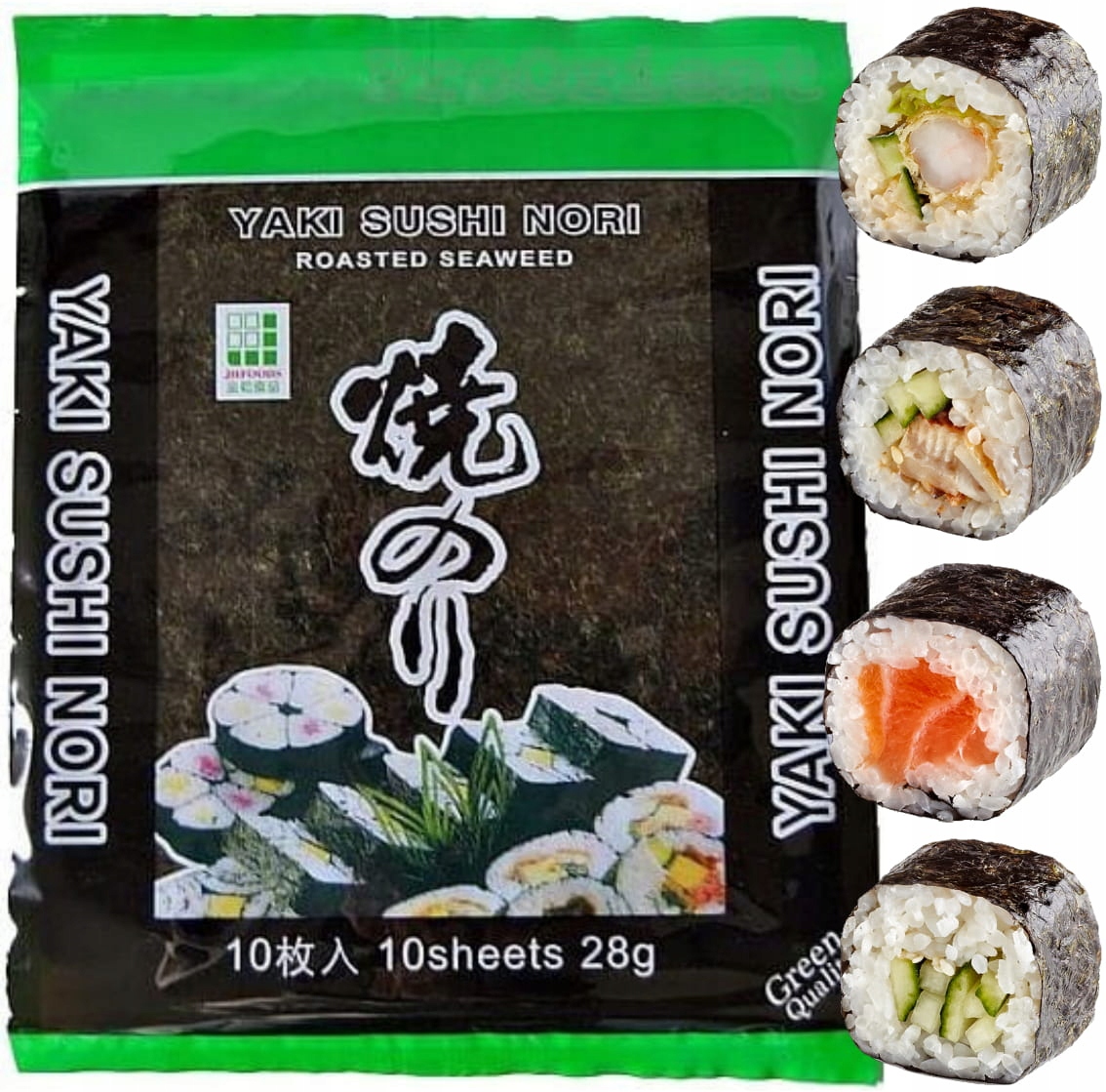 

Wodorosty Algi Nori Green 10 szt. Do Sushi