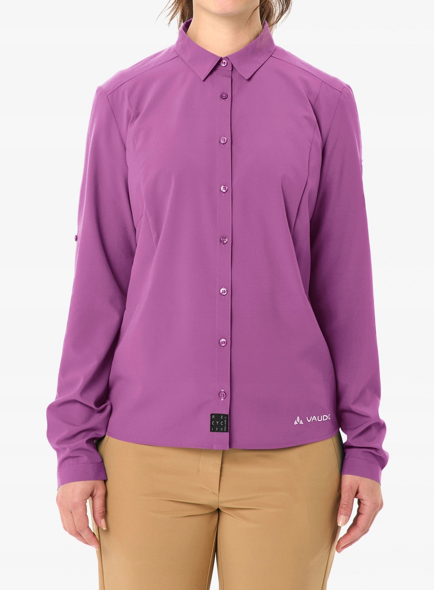 Koszula podróżnicza damska Vaude Rosemoor Ls Shirt IV magenta 42 (L)