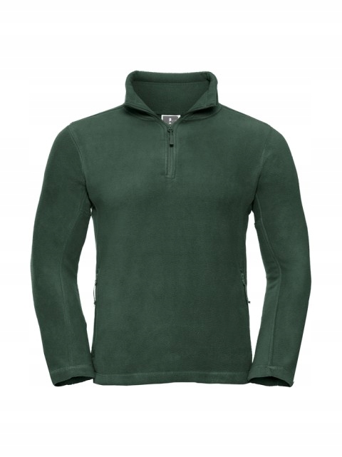 Pánská fleecová mikina s krátkým zipem Outdoor Russell Láhvově Zelená Xs