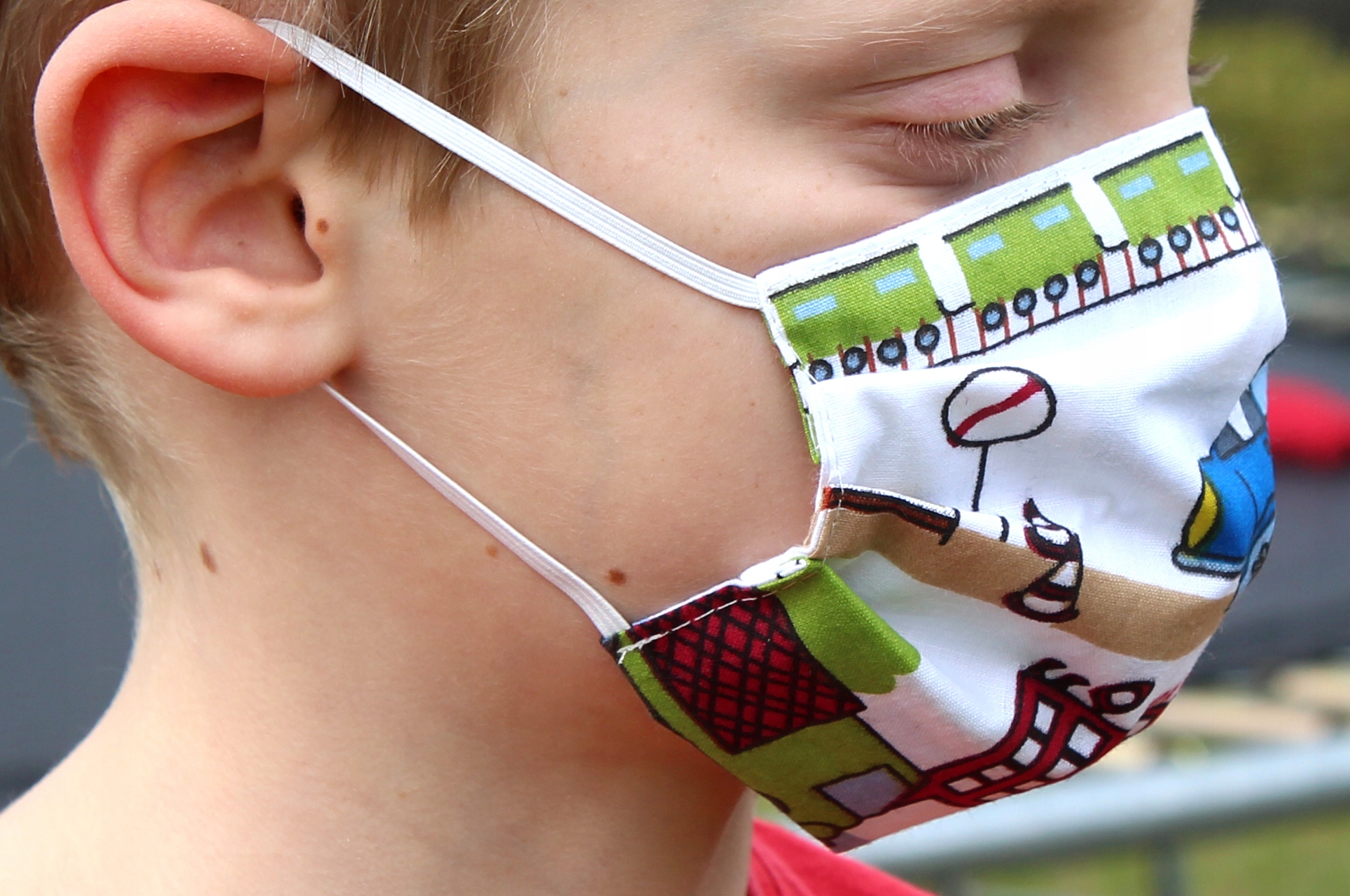 MASKA MASECZKA DZIECIĘCA DLA DZIECI BAWEŁNA KOLOR Płeć chłopcy