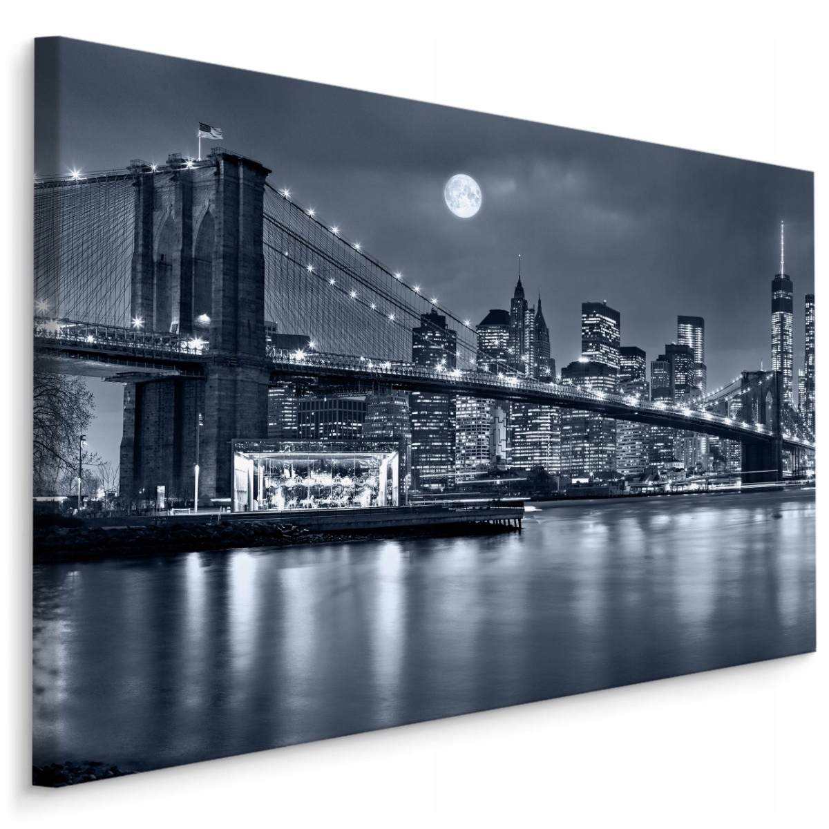 

Obraz Nocna Panorama Nowego Jorku Efekt 3D 120x80
