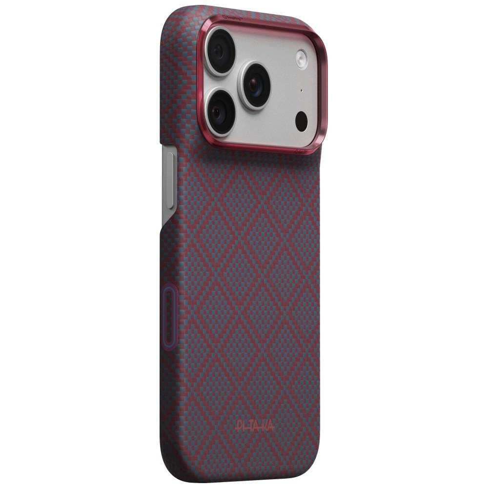 Etui Pitaka Edge Case Argyle MagSafe do iPhone 18 Pro 17 Pro niebiesko-cz