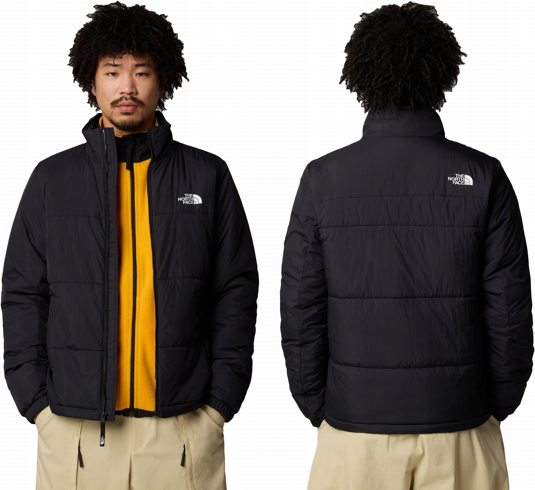 The North Face kurtka męska puchowa lekko ocieplana młodzieżowa czarna