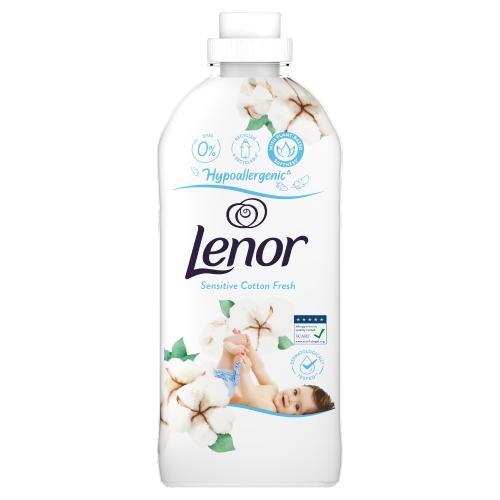 Levně Lenor Tekutá Aviváž Sensitive Cotton 1200 ml (48 praní)