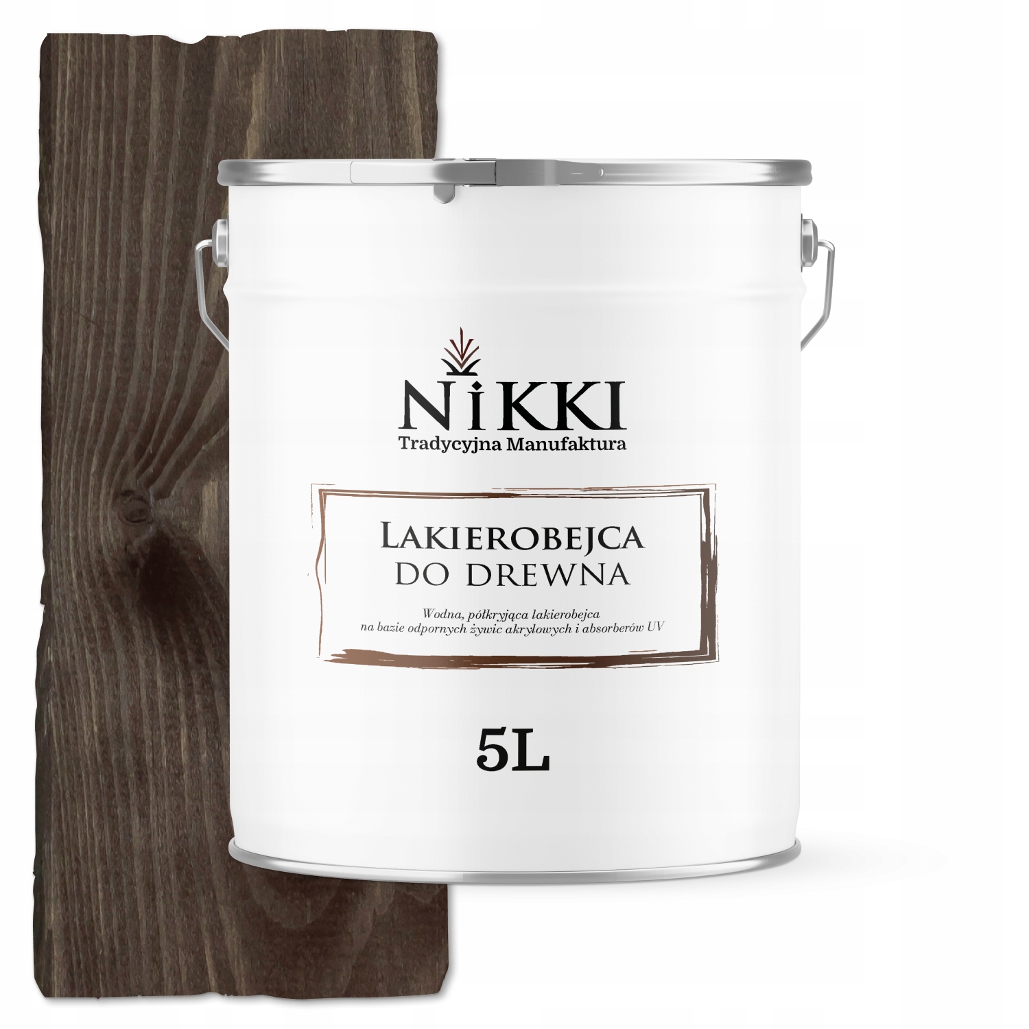 Laková Farba Na Drevo 3V1 Extra Lazúra Palisander Satén 5L Ochranná Uv