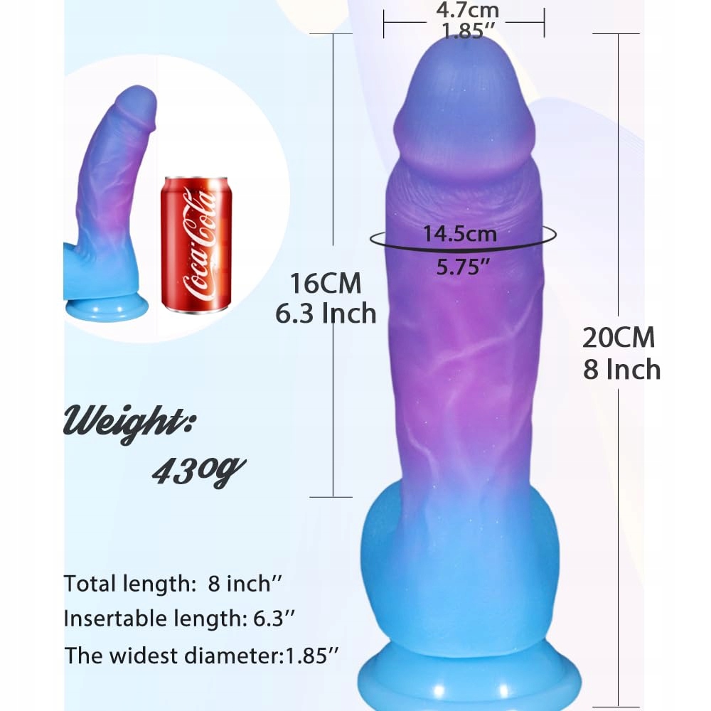 REALISTISCHER Silikon Dildo 20CM G Punkt Penis Analstimulator Z Przyssawką — miniatura 6