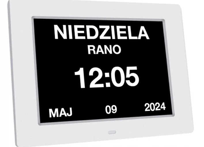 8PALCOVÝ Digitální Kalendář, Hodiny V Polštině, Elektronický Budík, 8 Jazyků