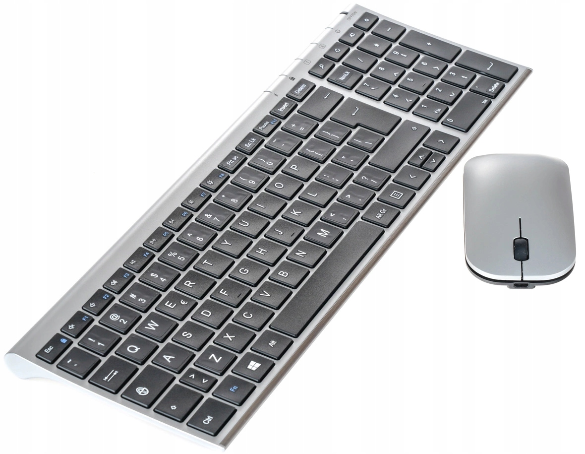 Bezprzewodowy zestaw Premium Usb 2.4GHz klawiatura Slim +myszka Qwerty