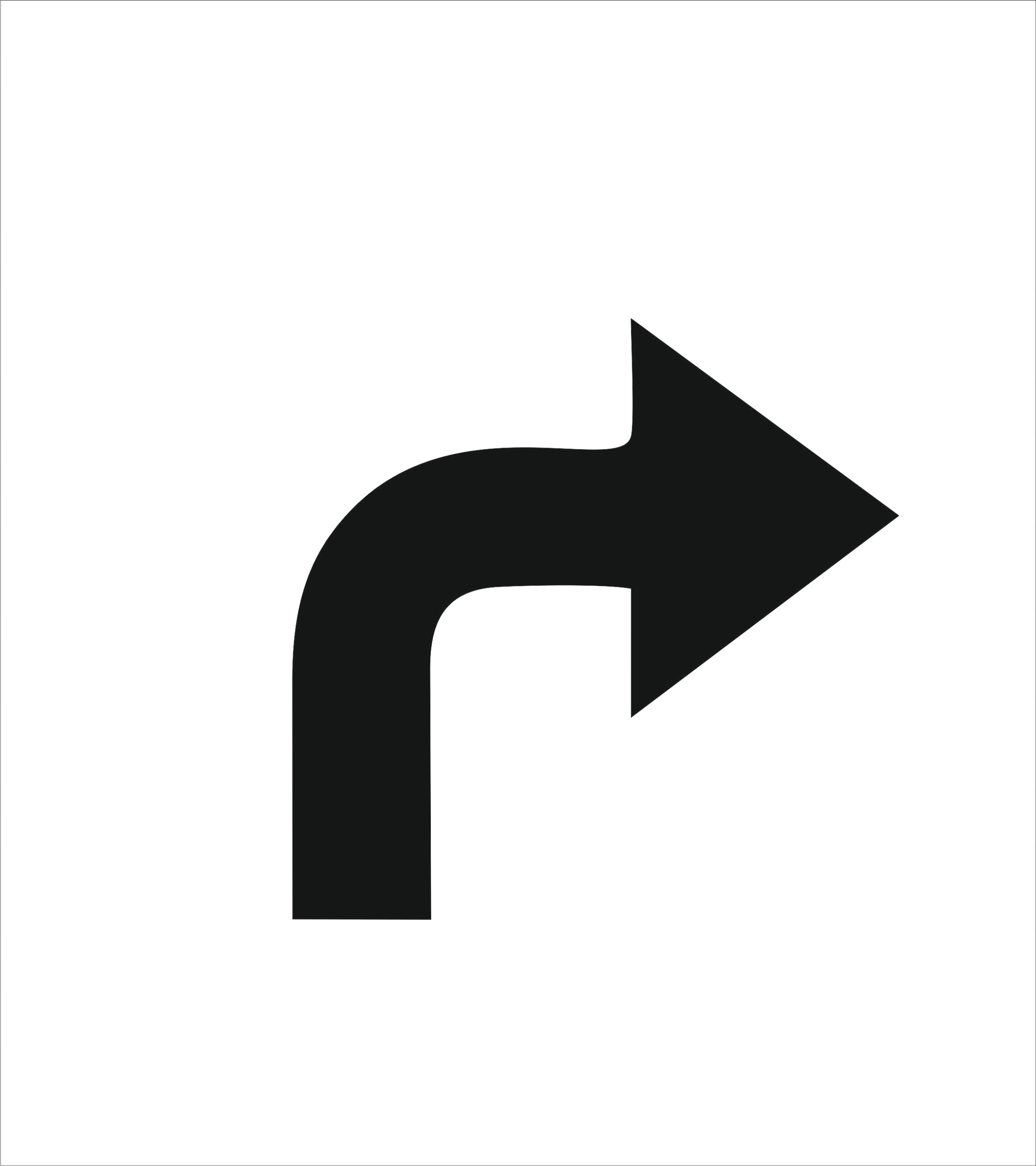 

Szablon malarski oznakowań strzałka w prawą prawo