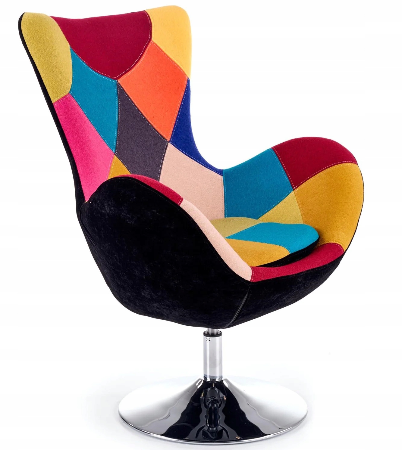 

Fotel Eggy Patchwork Uszak Obrotowy Do Salonu