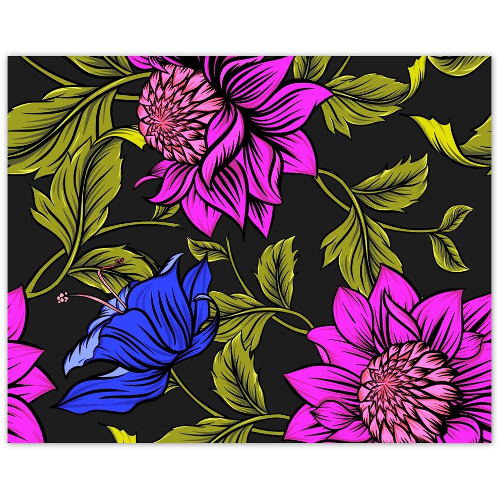 

Plakat 50x40 Kwiaty Kwiatki Liście