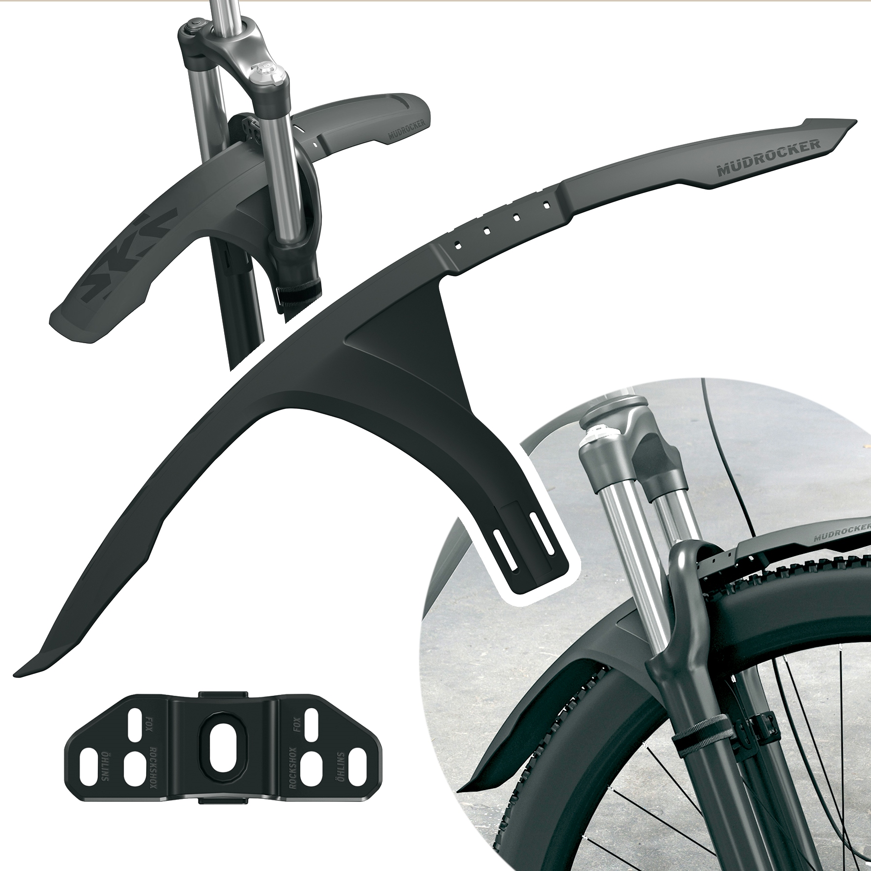 Blatník Sks Mudrocker 27,5" 29" přední, černý pro odpružené vidlice