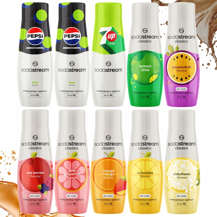 Sada Sirupů Pro Saturátor Sodastream Koncentrát 440 ML Pepsi 7UP Lipton