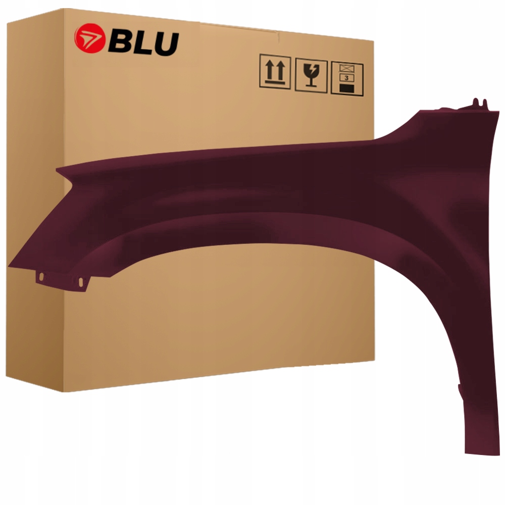 Blu Blatník Škoda Yeti 5L LF3X levý červený 09-13 přední RotBrunello