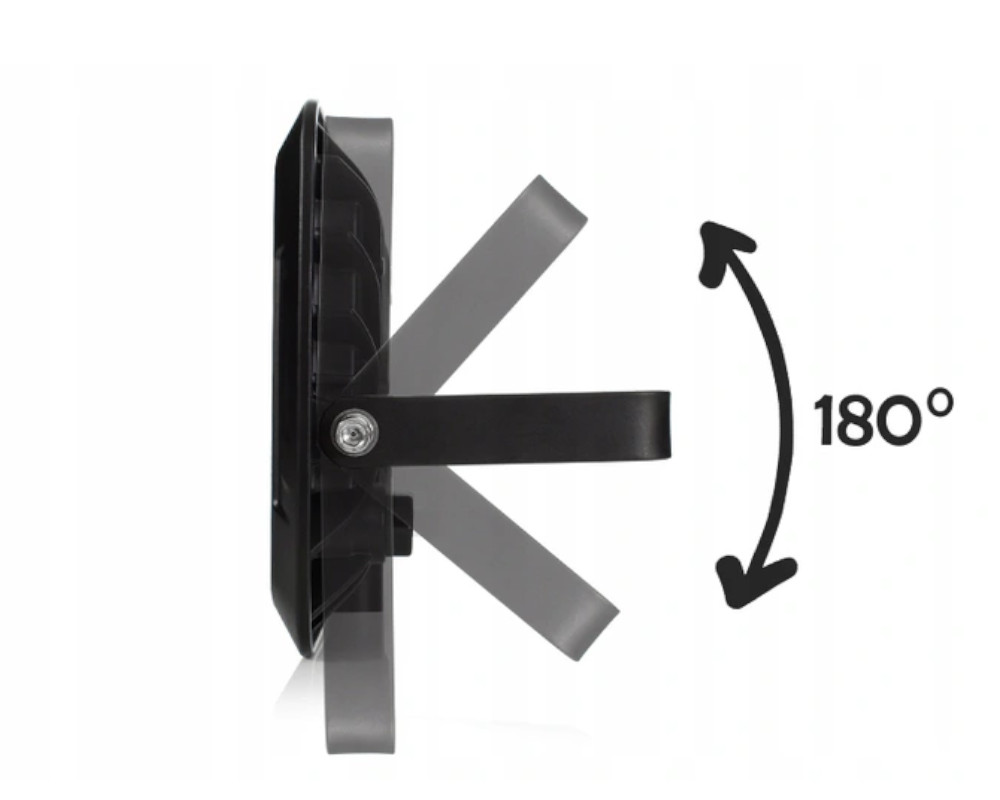 MOCNY REFLEKTOR LAMPA LED ZEWNĘTRZNA DO GARAŻU 10W Wysokość produktu 16.9 cm