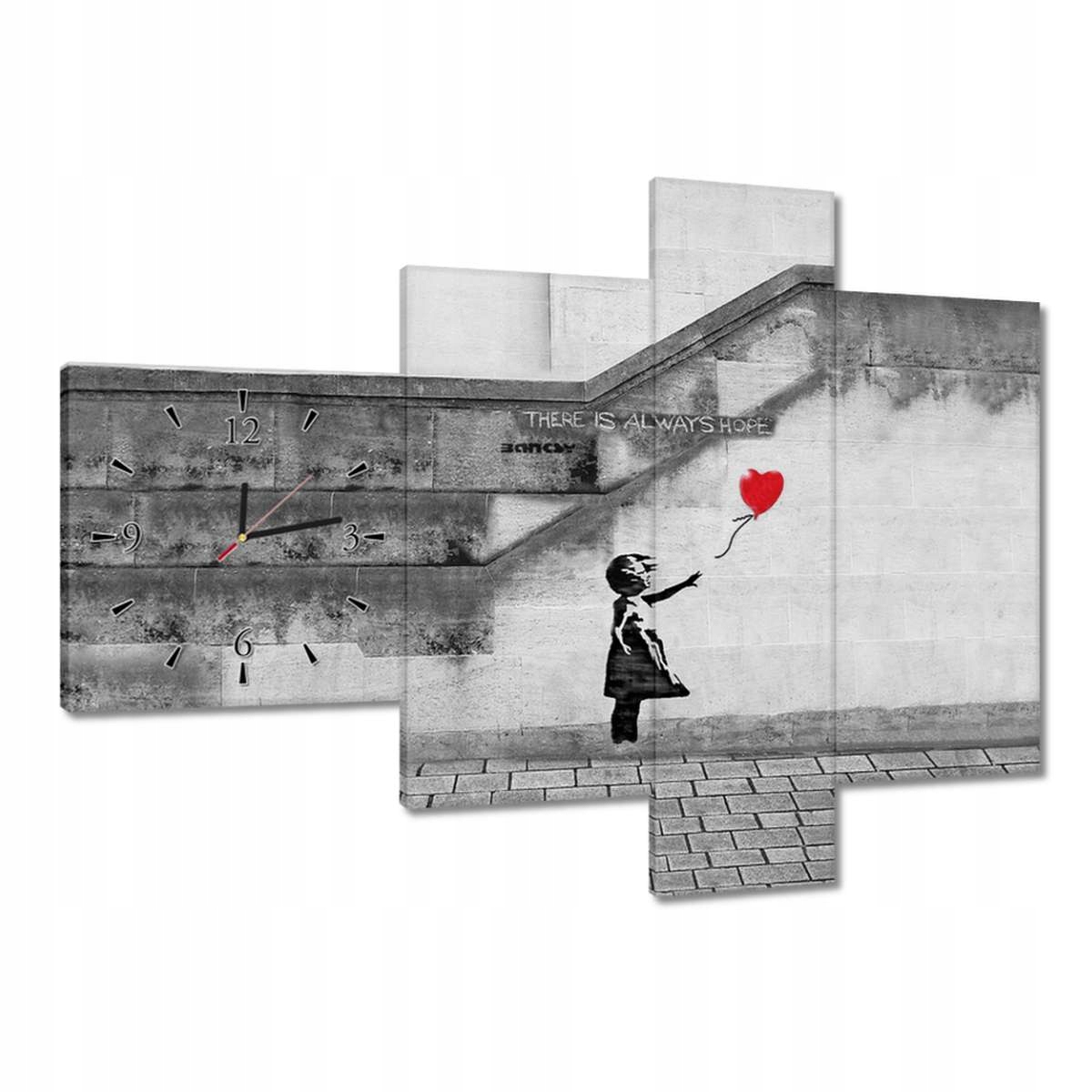 Hodiny 100x70 Banksy Holčička Hope