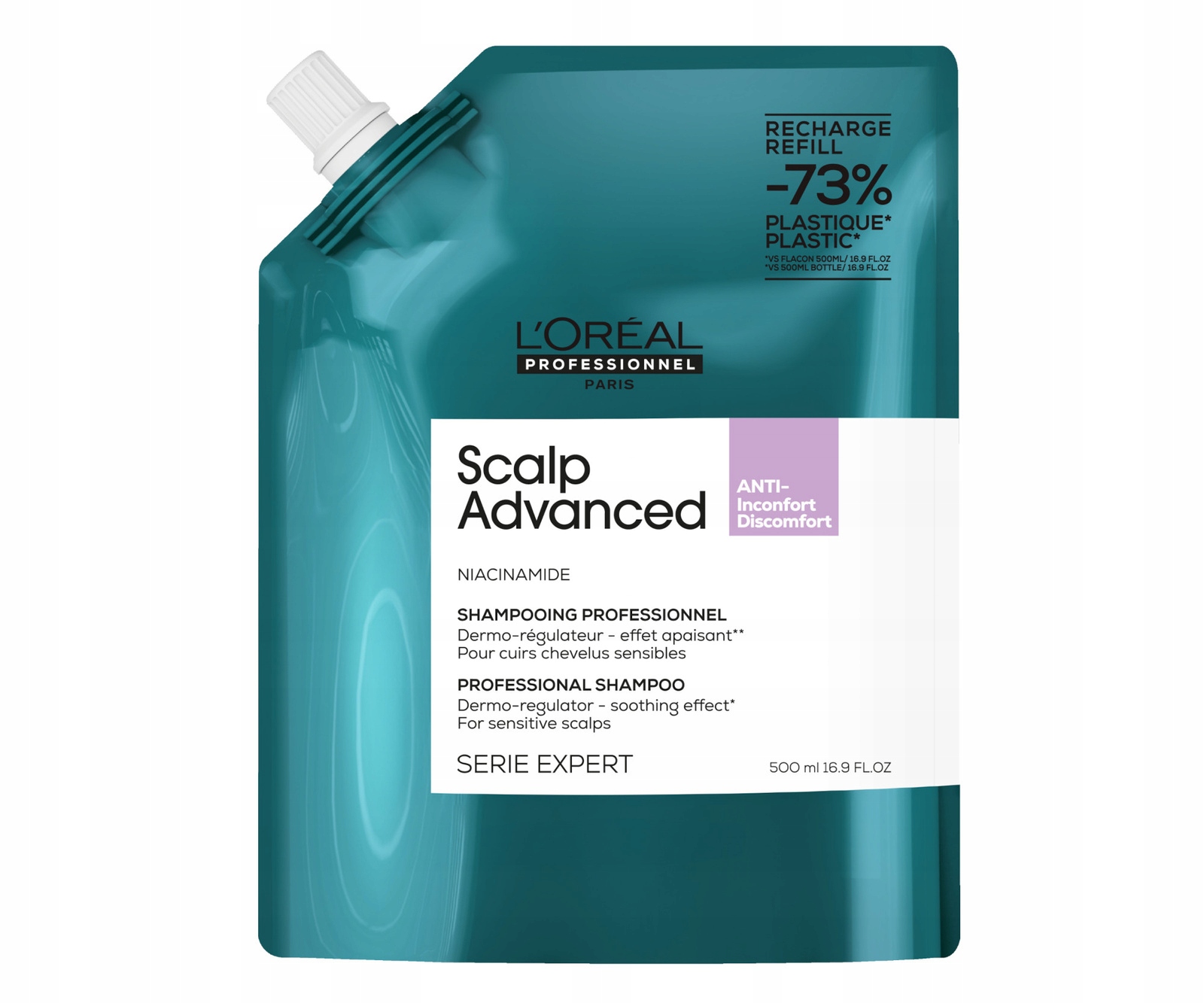 Loreal Scalp Advanced zklidňující šampon na vlasy pro citlivou pokožku 500 ml