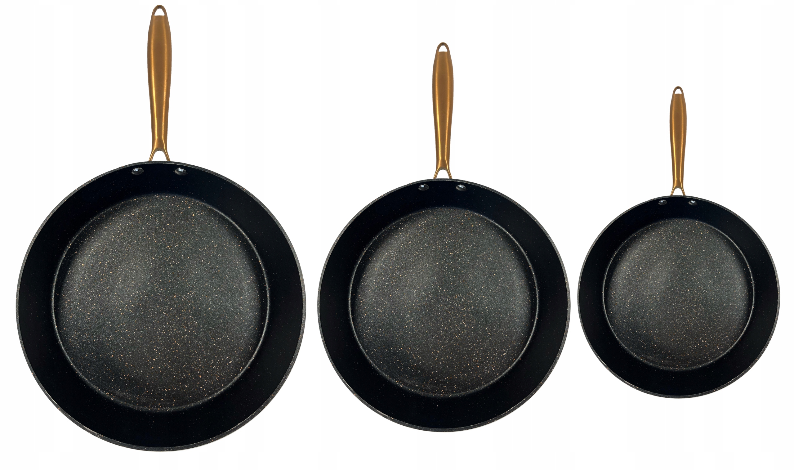 Sada 3 Pánví Mg Home Růžové Zlato 20/24/28 CM Nepřilnavá Indukce