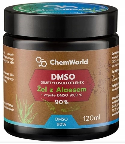 

Dmso 99,9% Żel Moc 90% z Aloesem 99% natura 120 ml