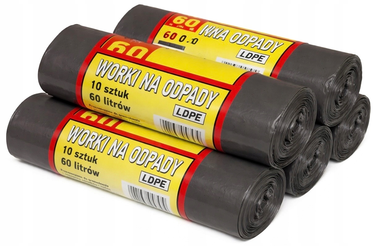 Sáčky Na Třídění Odpadků Odpadky Bio Hnědé 60L x 50 Kusů