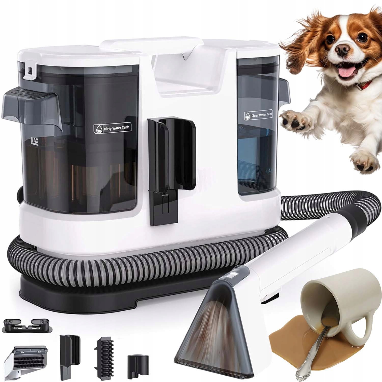 Vysavač Na Praní Čalounění Koberců 12KPA 450W 2 Nádrže 1,8L