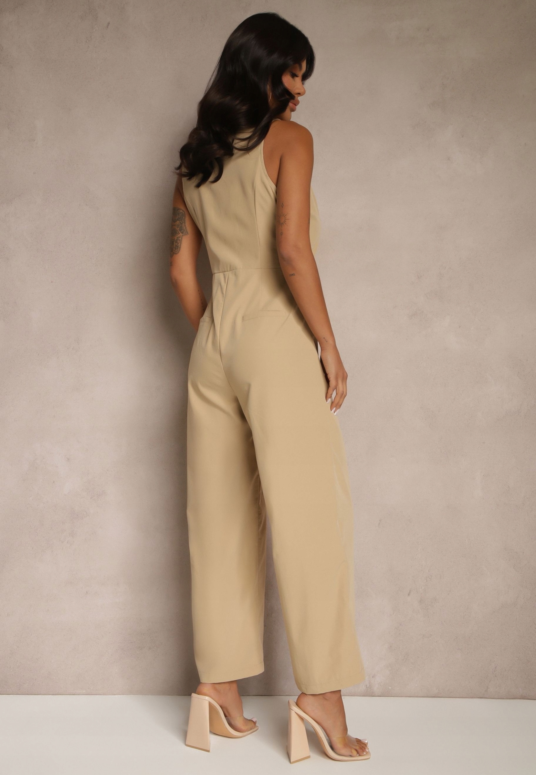 Elegantní kombinéza Béžová Ležérní Elegantní Formální Renee S/m