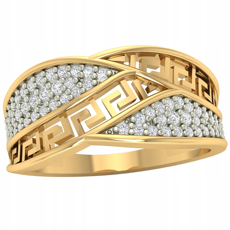 Zlatý Prstýnek Vzor Řecké Zlato 585 Široký