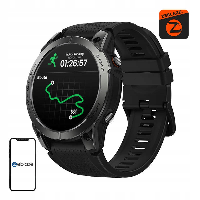 Smartwatch Zeblaze Stratos 3 Pro – Aktívne Fitness Hodinky, Čierna Farba