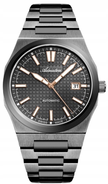 Nové Originální Pánské Hodinky Adriatica A8326.S1R6A swiss černé gravírování