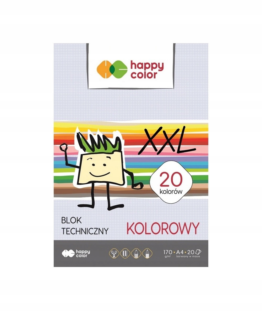 

Blok Techniczny Kolorowy A4 20 Kartek 170G