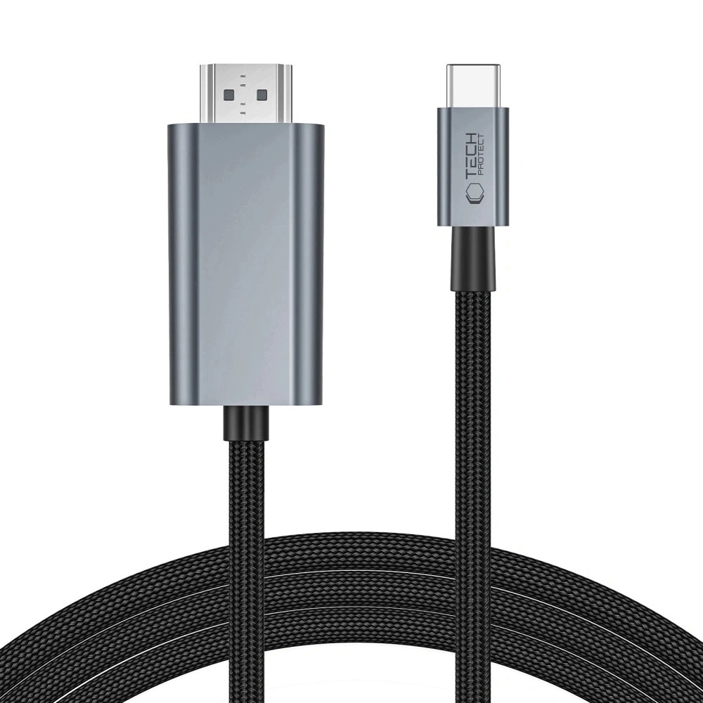 Tech- Protect Ultraboost Cable Usb- C To Hdmi 2. 1 8K 60HZ 200CM Iron Grey