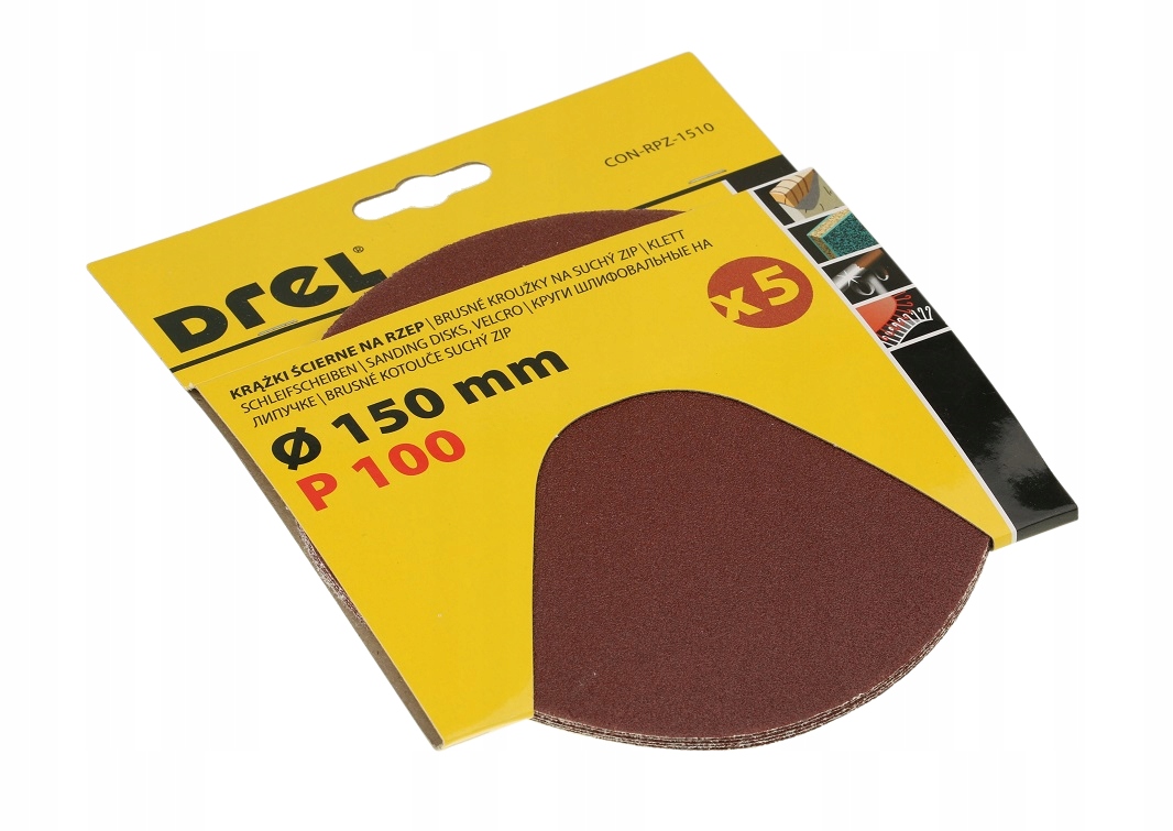 

Krążki Ścierne Na Rzep Papier Ścierny 150mm p100 5