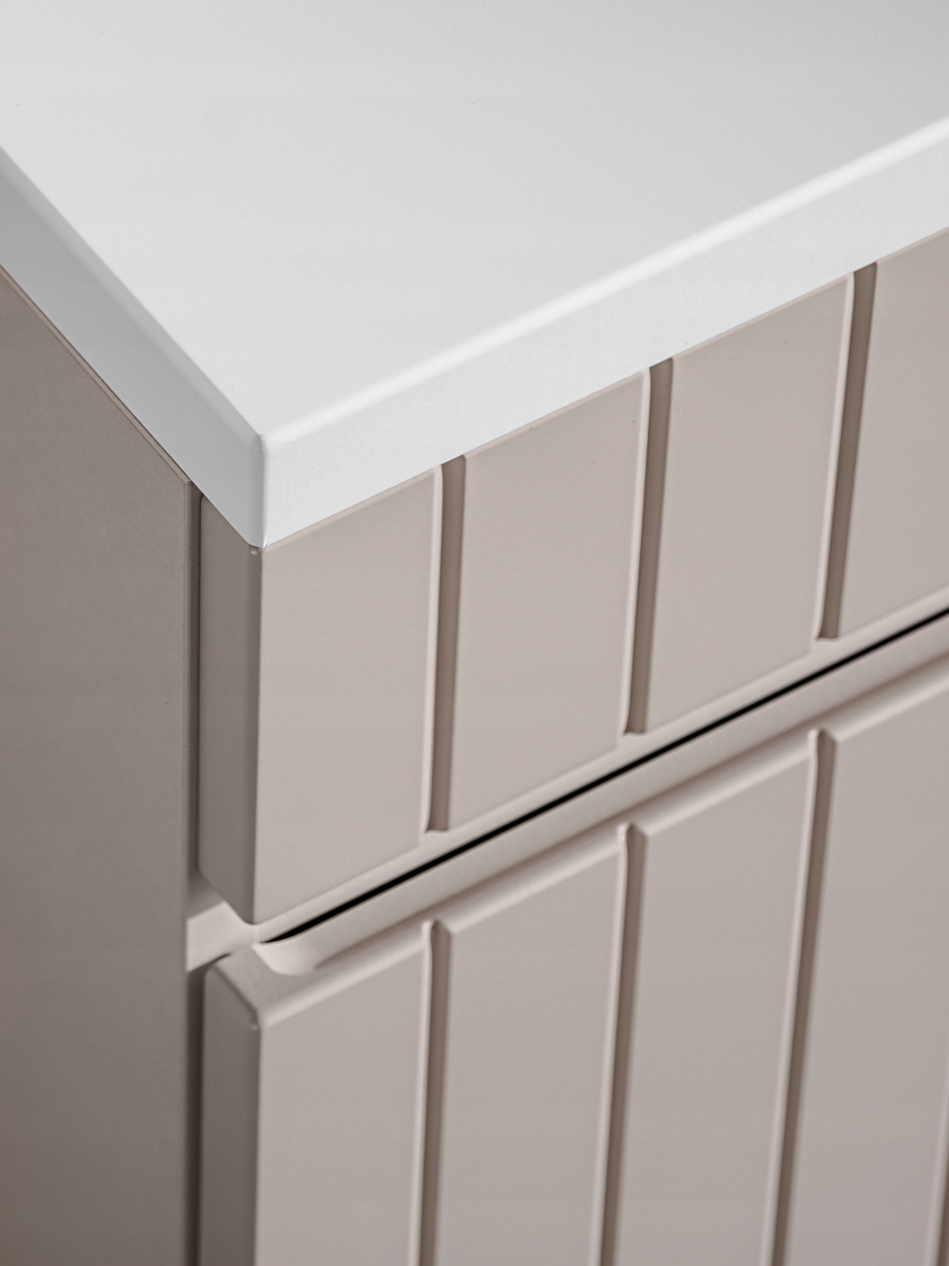 KASZMIROWA Szafka z UMYWALKĄ 180 cm RYFLOWANA Głębokość mebla 46 cm