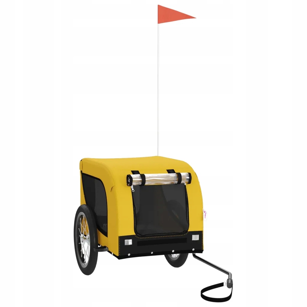 Levně Přívěs na kolo pro zvířata 124x65x66 žluto-černý