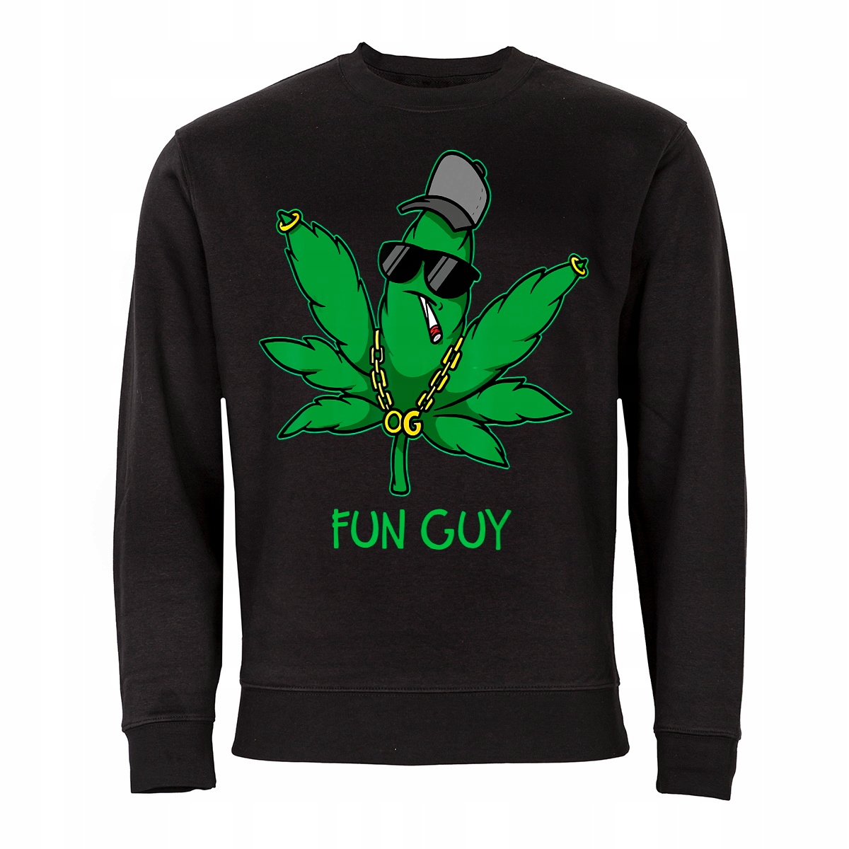 Mikina Marihuana Zielko 420 Cannabis Fun Guy