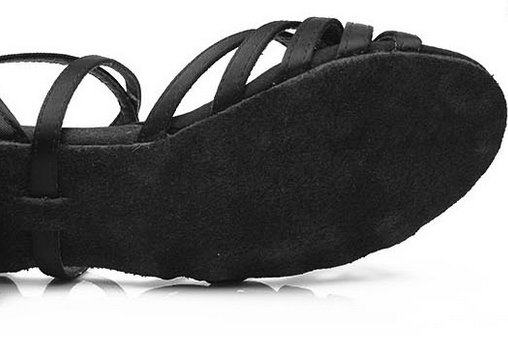 BUTY DO TAŃCA TANECZNE LATINO SALSA 7cm - CZARNE Model 808 - 7cm - BLACK