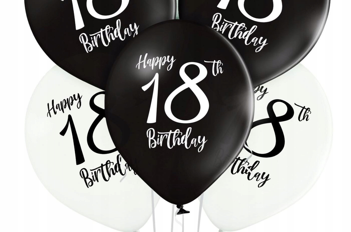 balony 30 cm "18" urodziny 6 szt.  | BN06-579 — 2