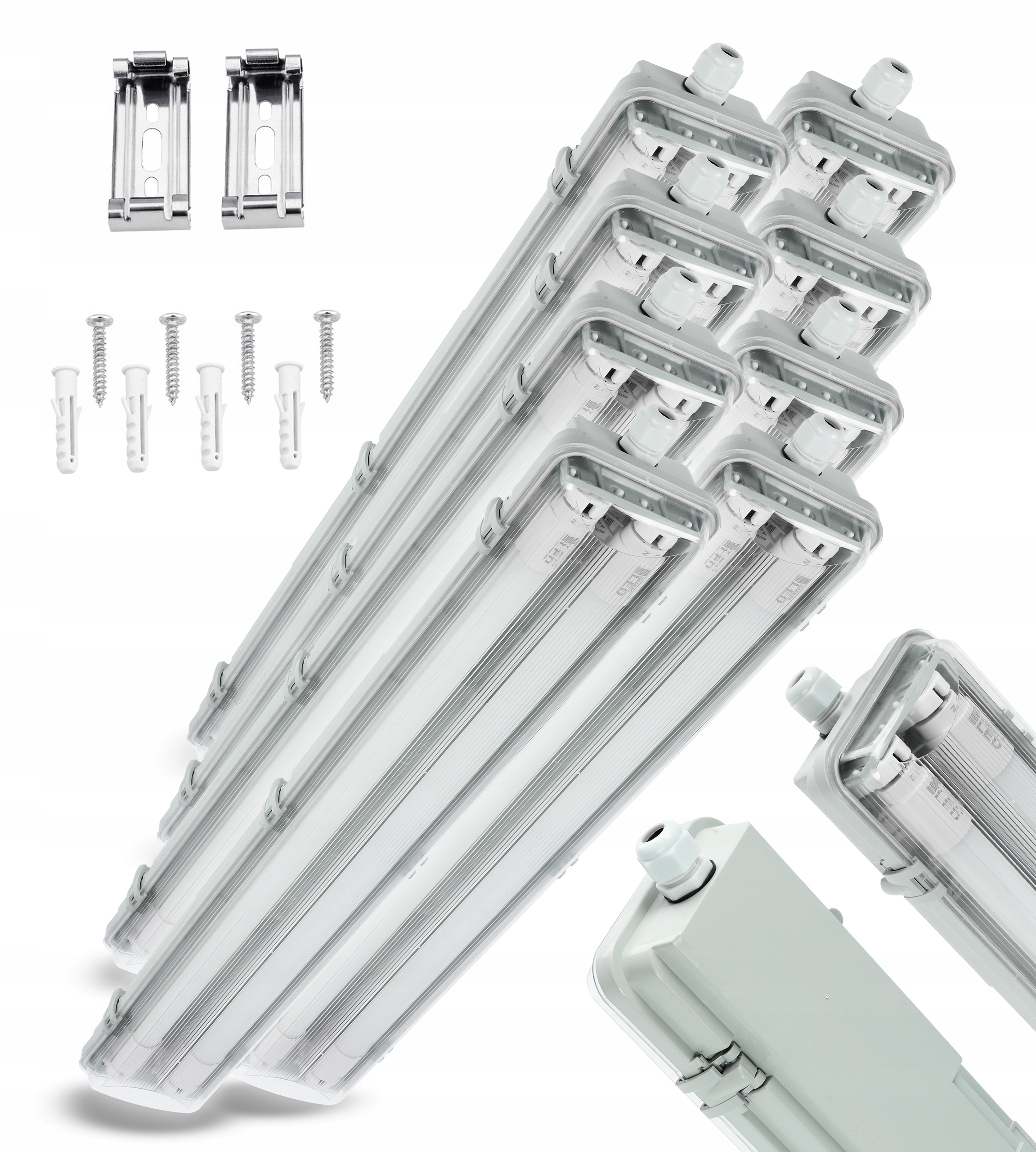 Sada Hermetické svítidlo Led lampa Zářivka do garáže 60CM Dílna 20W