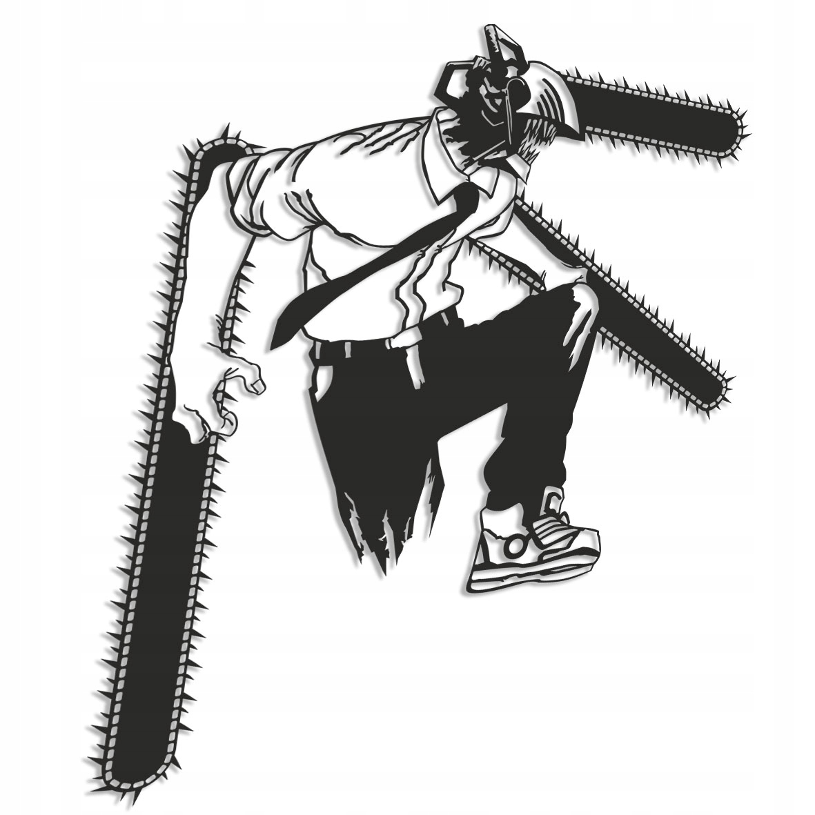 Člověk s motorovou pilou Chainsaw Man dřevěný obraz anime