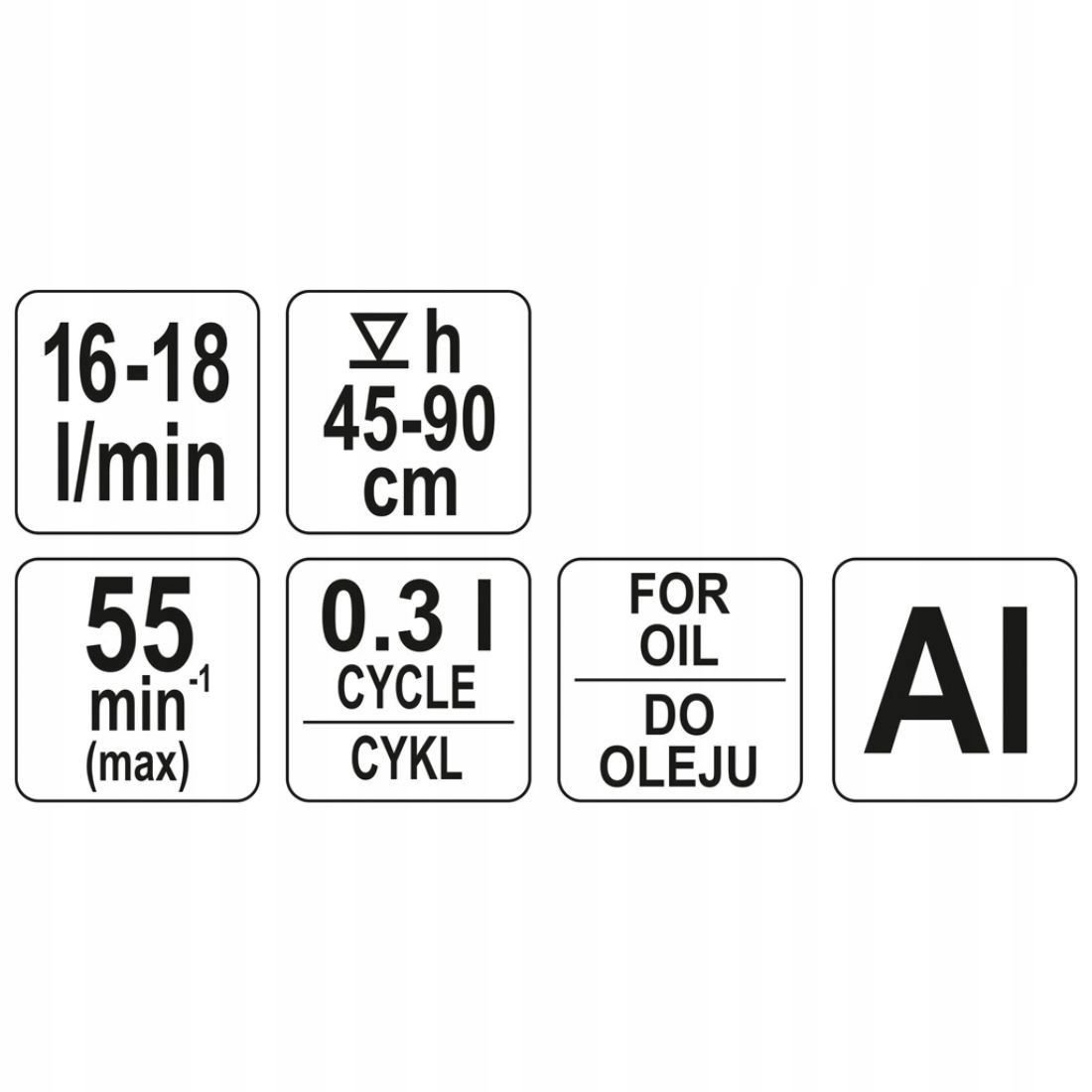 POMPA TŁOKOWA DO OLEJU 16-18 L/MIN YATO Marka Yato