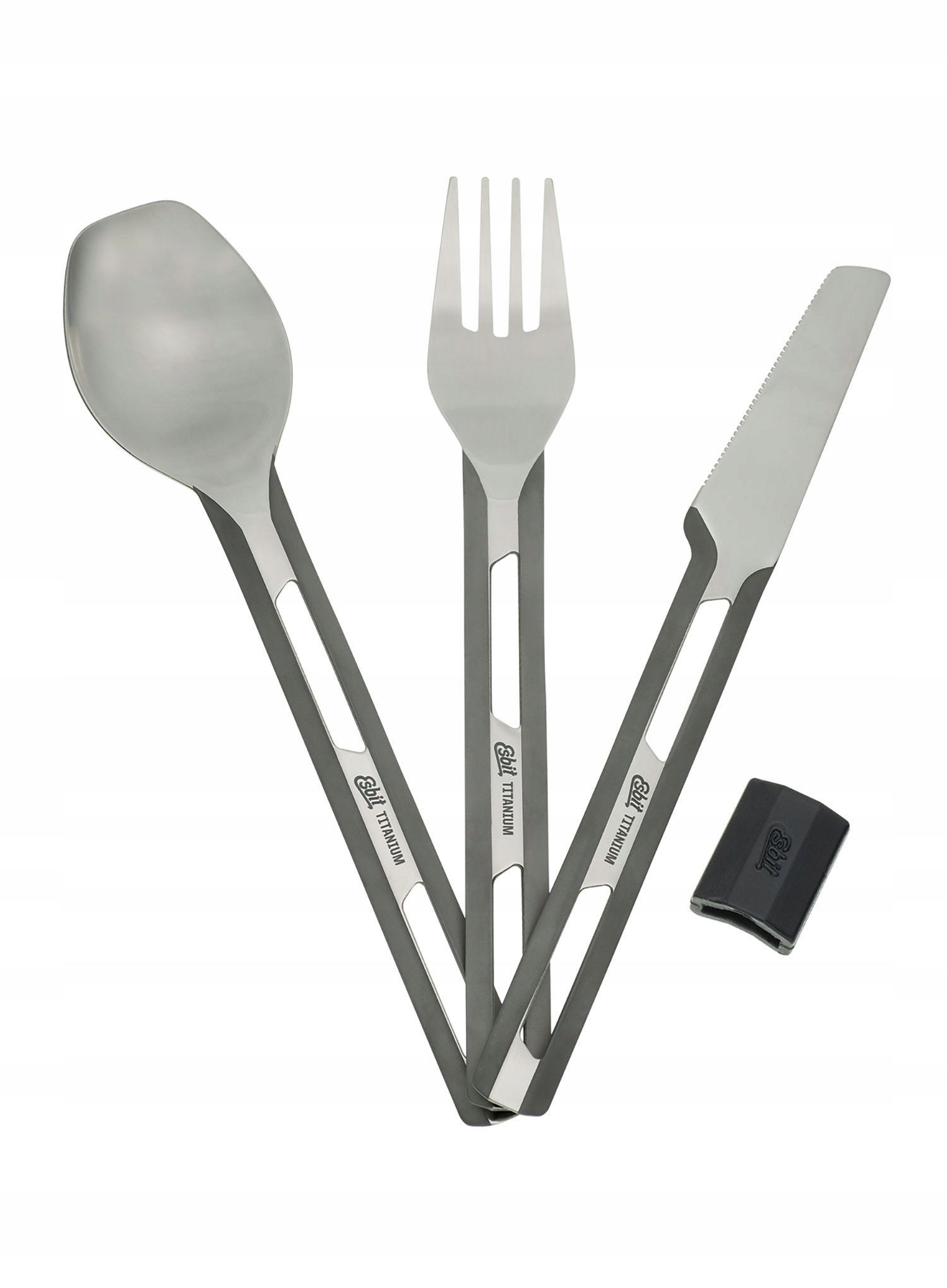 Sztućce turystyczne Esbit Titanium Cutlery Set w/Silicon Sleeve