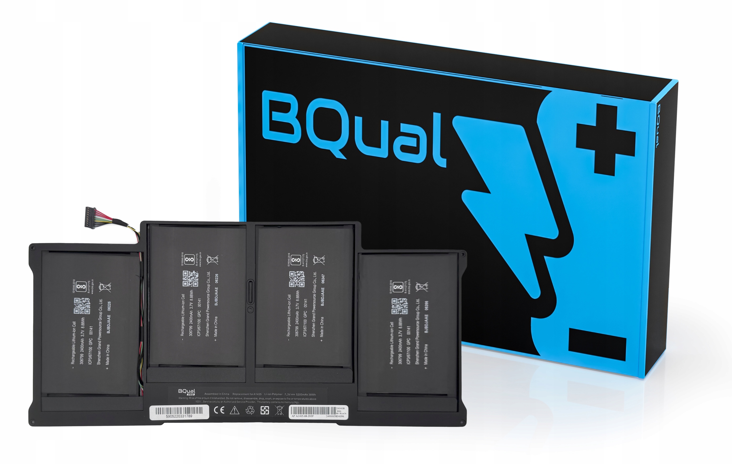 Bateria BQual A1496 A1405 A1377 do Apple MacBook Air 13 A1466 A1369 53Wh