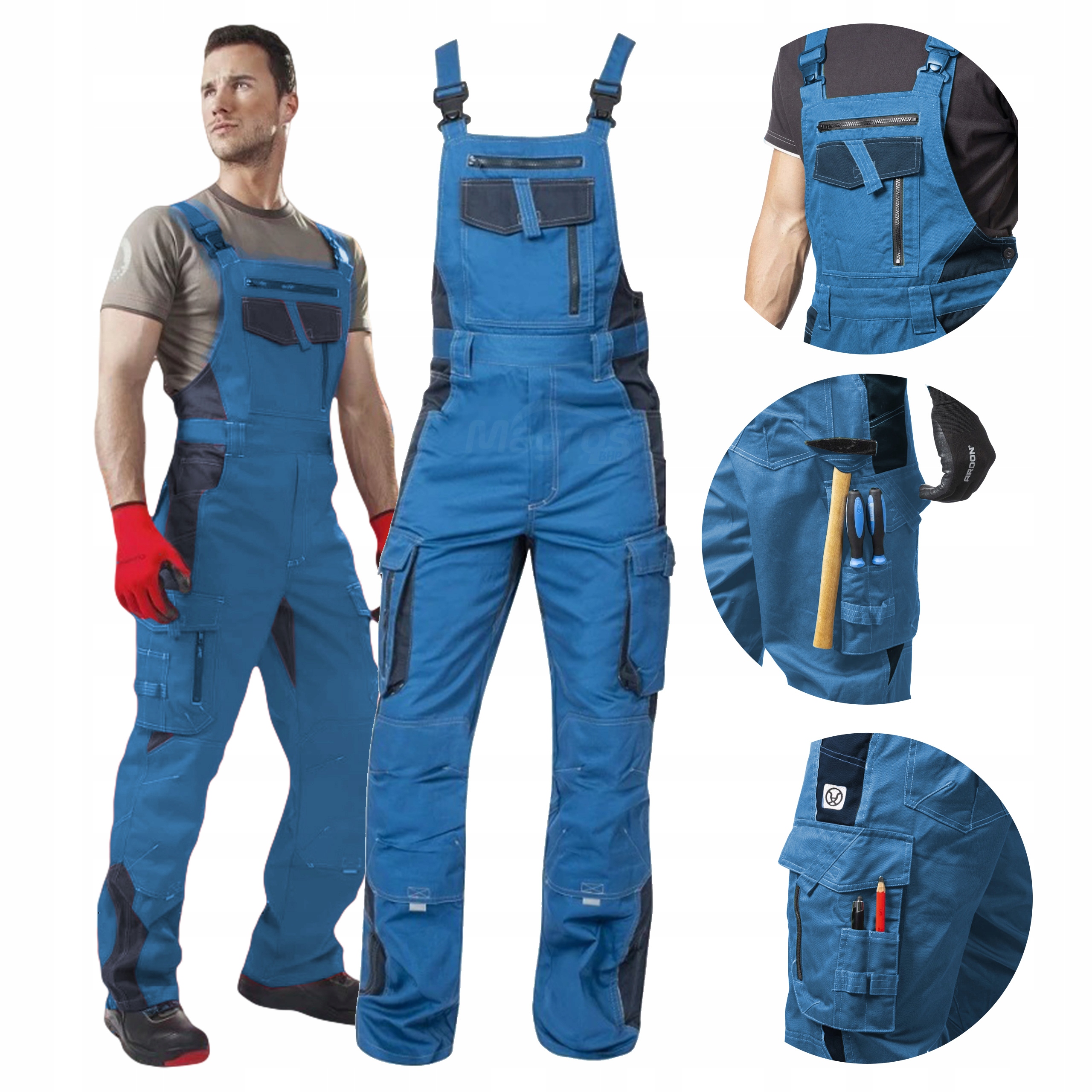 Pánské zahradnické kalhoty Bozp Modré H9161 Ardon Vision vel.56